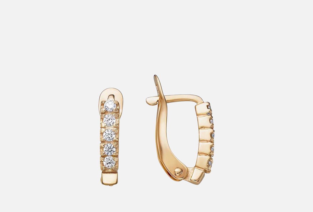 Изображение товара Серьги Настроение женщины с фианитами латунь золочение для женщин