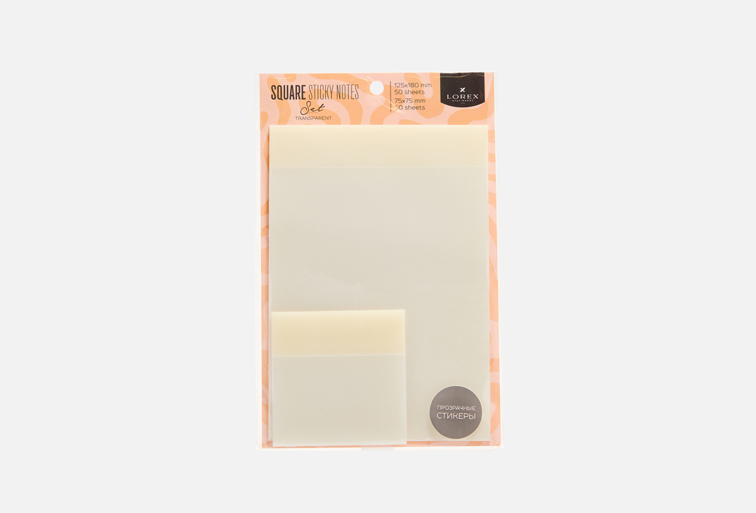 

Стикеры для заметок LOREX, TRANSPARENT SET 1 шт