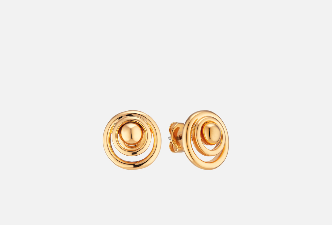 Изображение товара Серьги Attribute Shop Circles golden из ювелирного сплава с родиевым покрытием для женщин