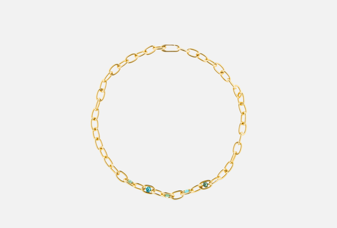 

Цепочка ATTRIBUTE SHOP, Blue crystals gold 1 шт