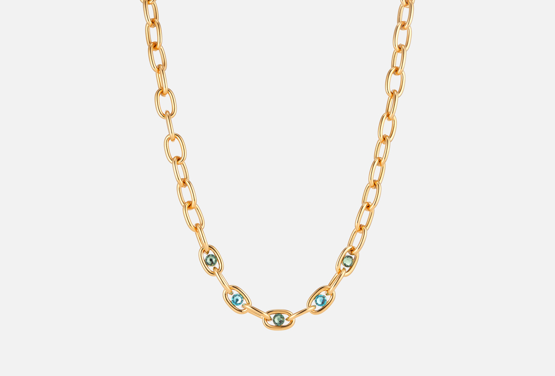 Изображение товара Цепочка Attribute Shop blue crystals gold