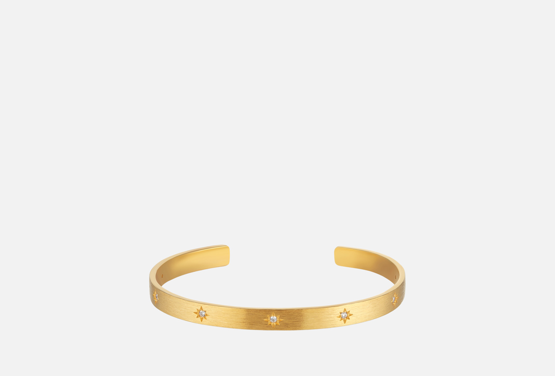 Изображение товара Стильный браслет Attribute Shop с цирконами регулируемый 13 г золотой