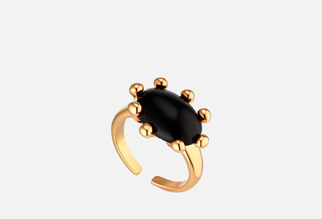 Изображение товара Кольцо Attribute Shop Black Oval Gold