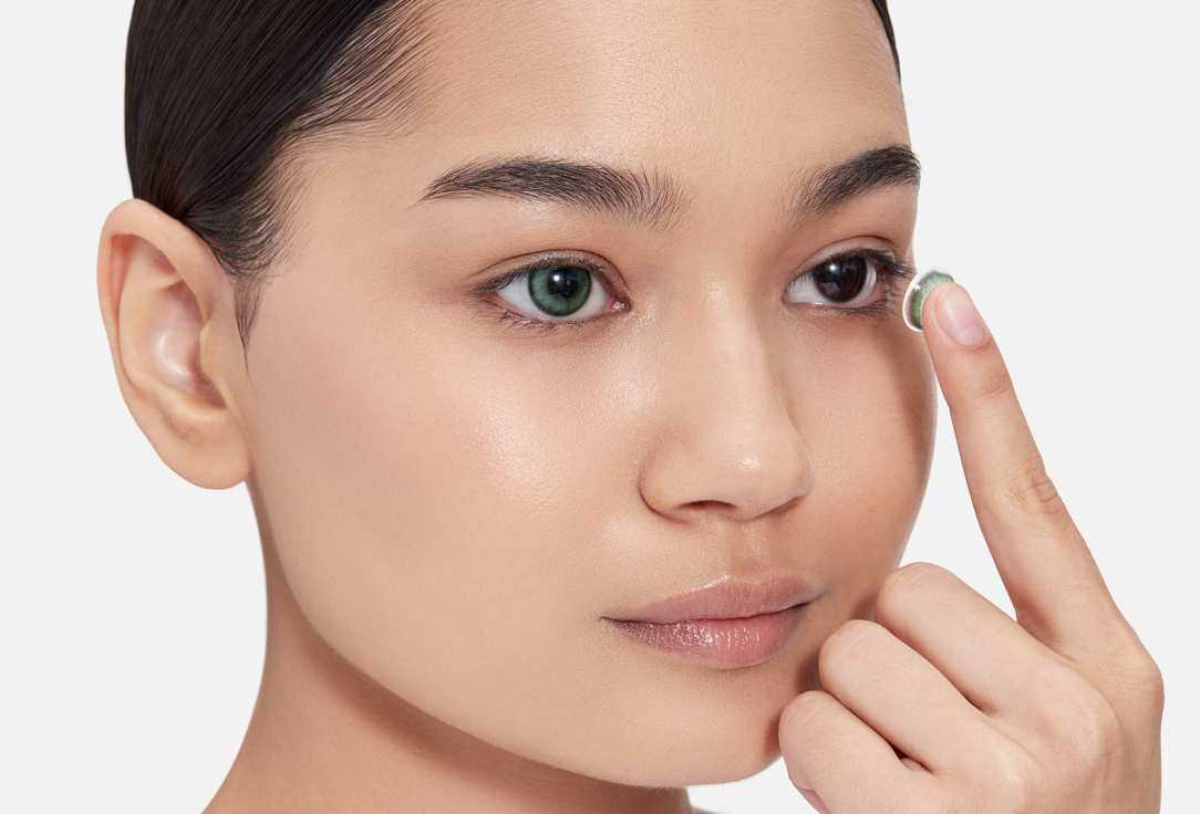 

Цветные контактные линзы ZUMMY, Mimi kitty green 0.00 оптическая сила