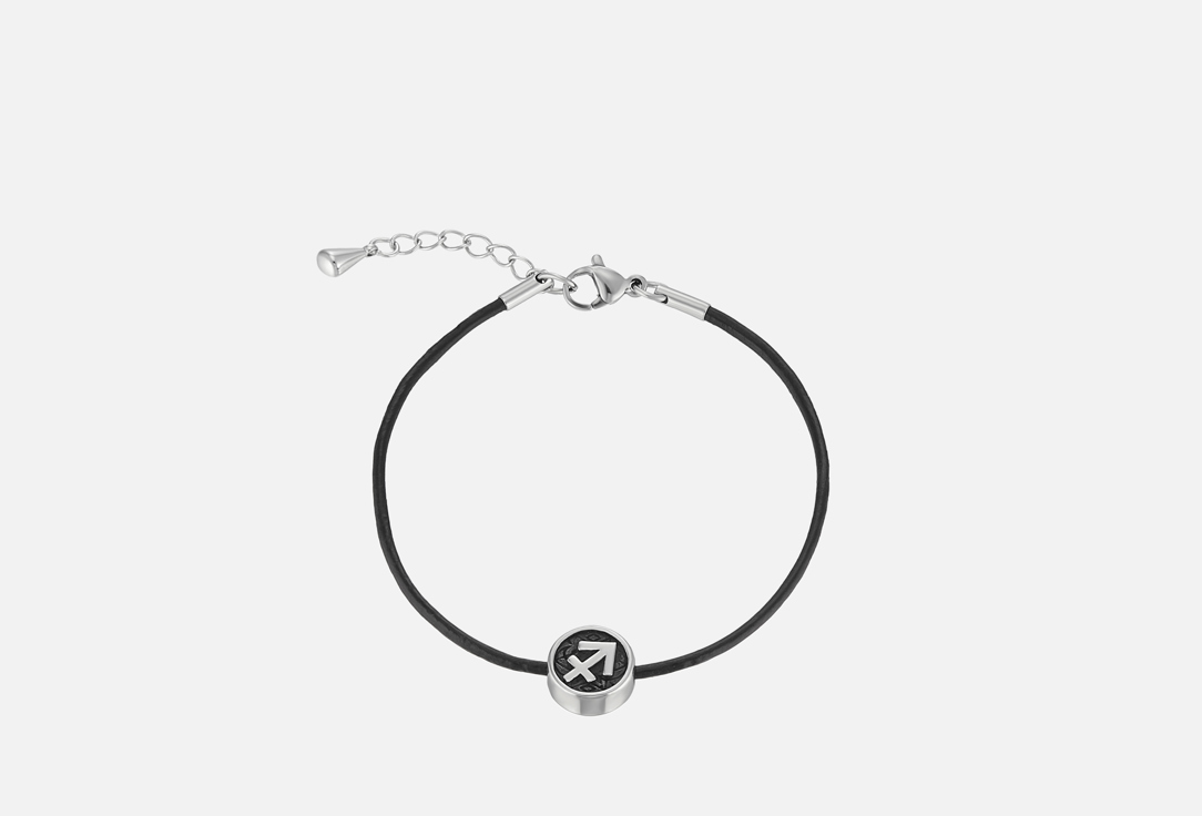 Изображение товара Браслет Zodiac Стрелец из натуральной кожи с вставкой из ювелирной стали