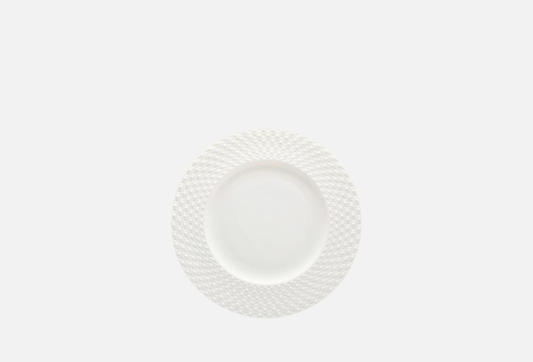Тарелка закусочная DÉCOR DE TABLE Капля, рельеф, белая, 20,5 см 20.5 см