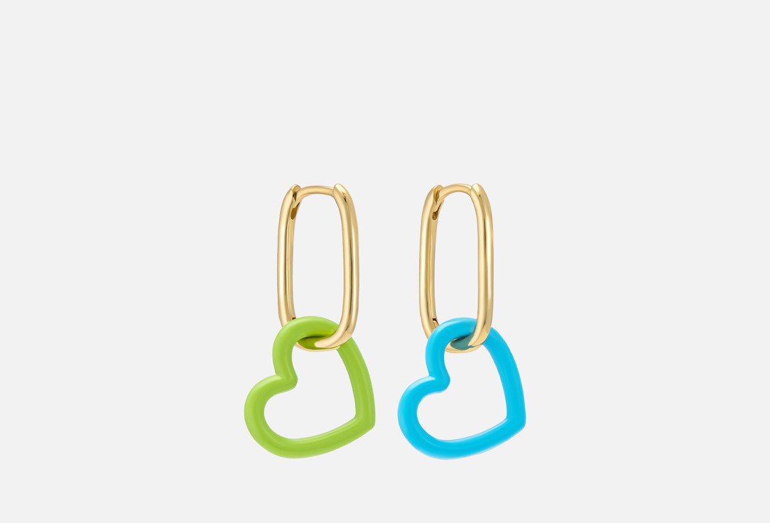 Изображение товара Серьги Komsi Brand Сердце Эмаль