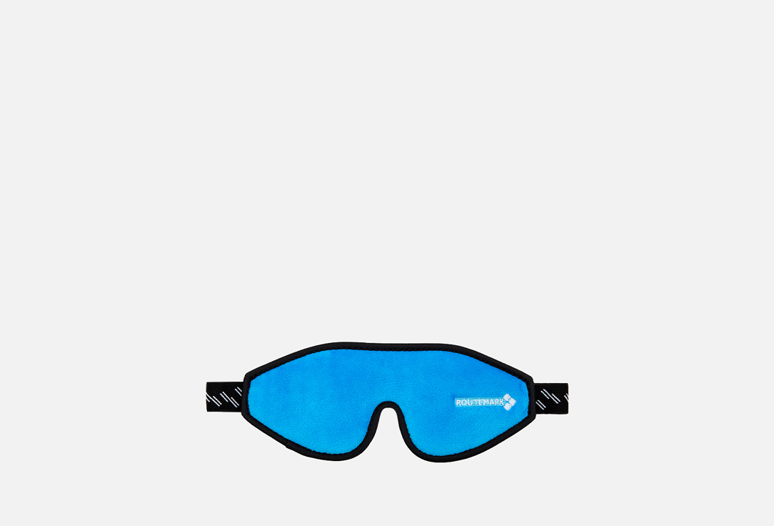 Изображение товара Маска для сна 3D Routemark Эволюция Blue M с регулируемым ремешком и берушами