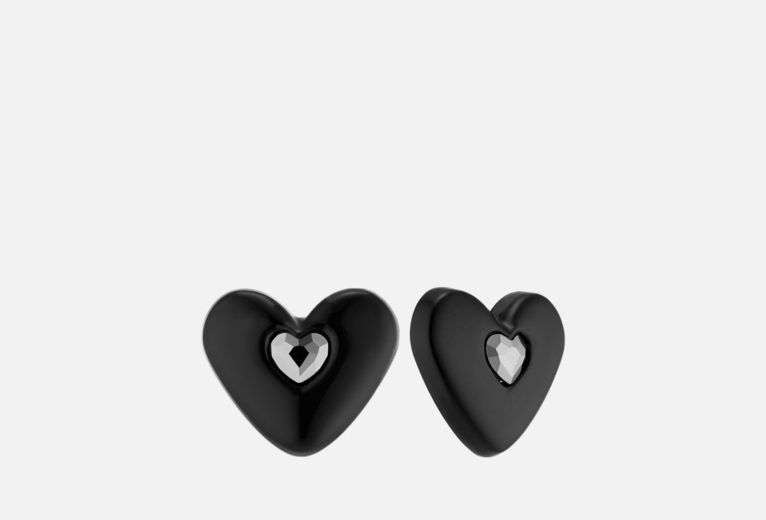 Изображение товара Серьги Sweet Honey Jewelry Coal из пластика с Swarovski сердцем для женщин