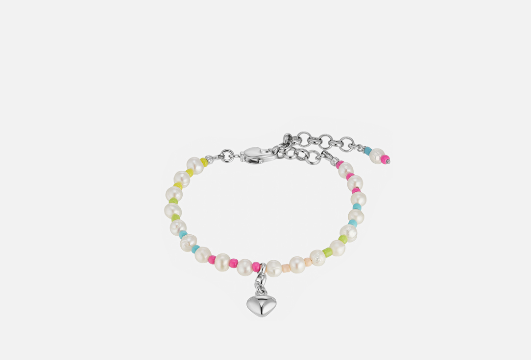 Изображение товара Браслет CHUCHERIA RAINBOW из жемчуга и бисера с сердцем из ювелирного сплава