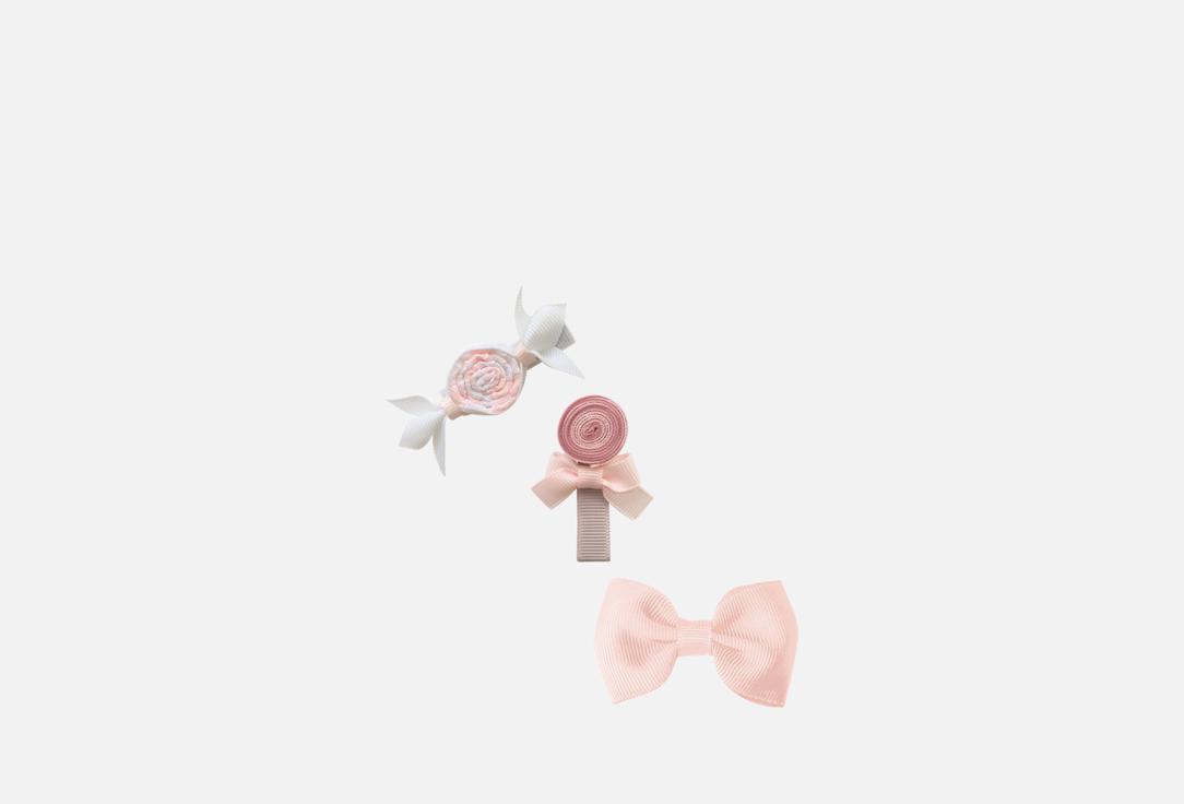 

Набор заколок для волос MILLEDEUX, Розовый, Конфета, ленедец и бантик 3 шт