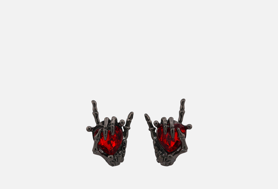 

Серьги пусеты GAMORA, Сердечко в руке 2 шт