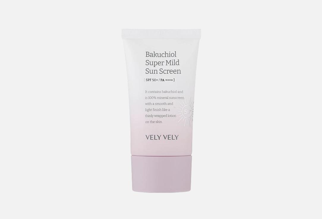 Солнцезащитный крем 50+ PA++++ VELY VELY Bakuchiol Super Mild Sunscreen 50 мл