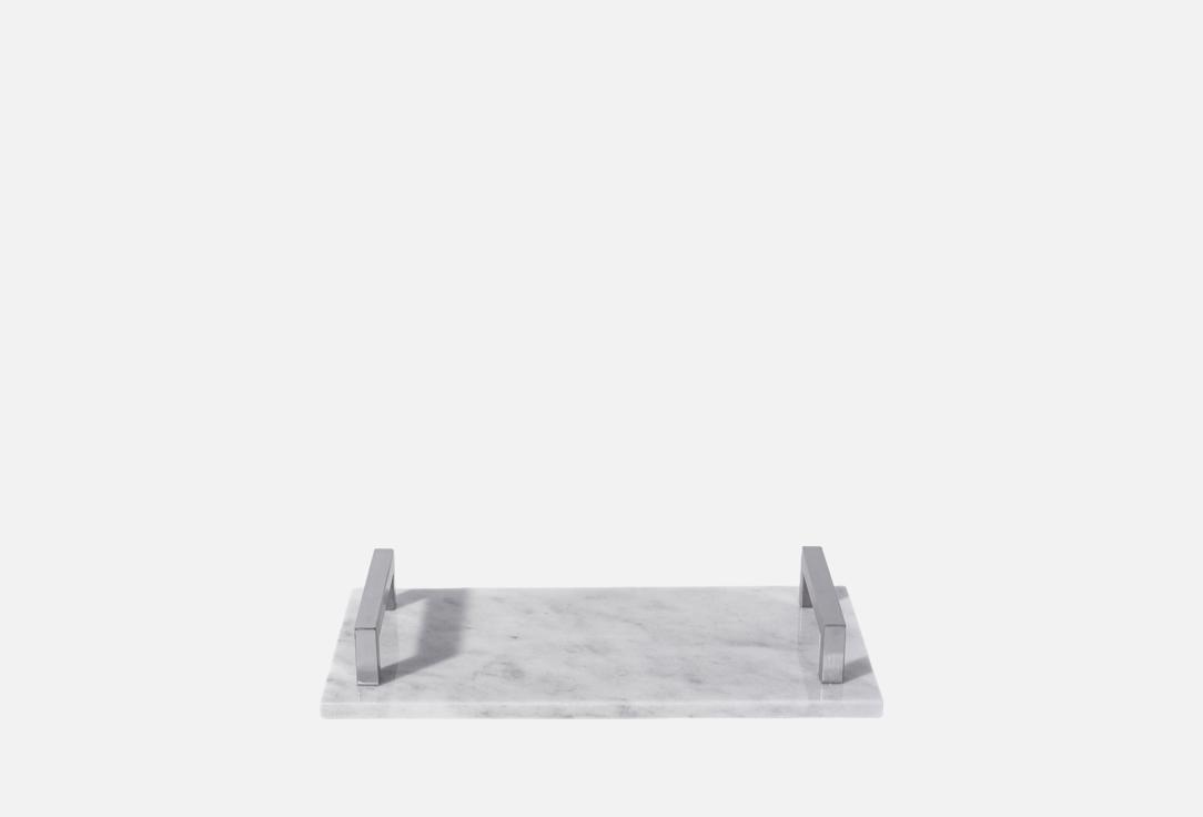 Изображение товара Поднос декоративный НАТУРКАМЕНЬ белый, 30х15 см