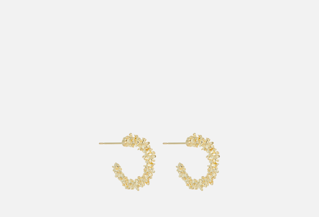 

Серьги АХ, ЧУДЕСНО, Коралл золотистые 2 шт