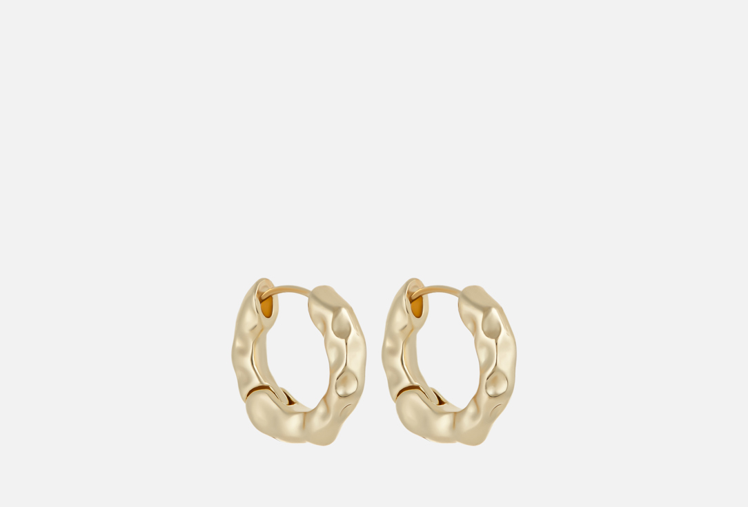 

серьги АХ, ЧУДЕСНО, Мятое золото 2 шт