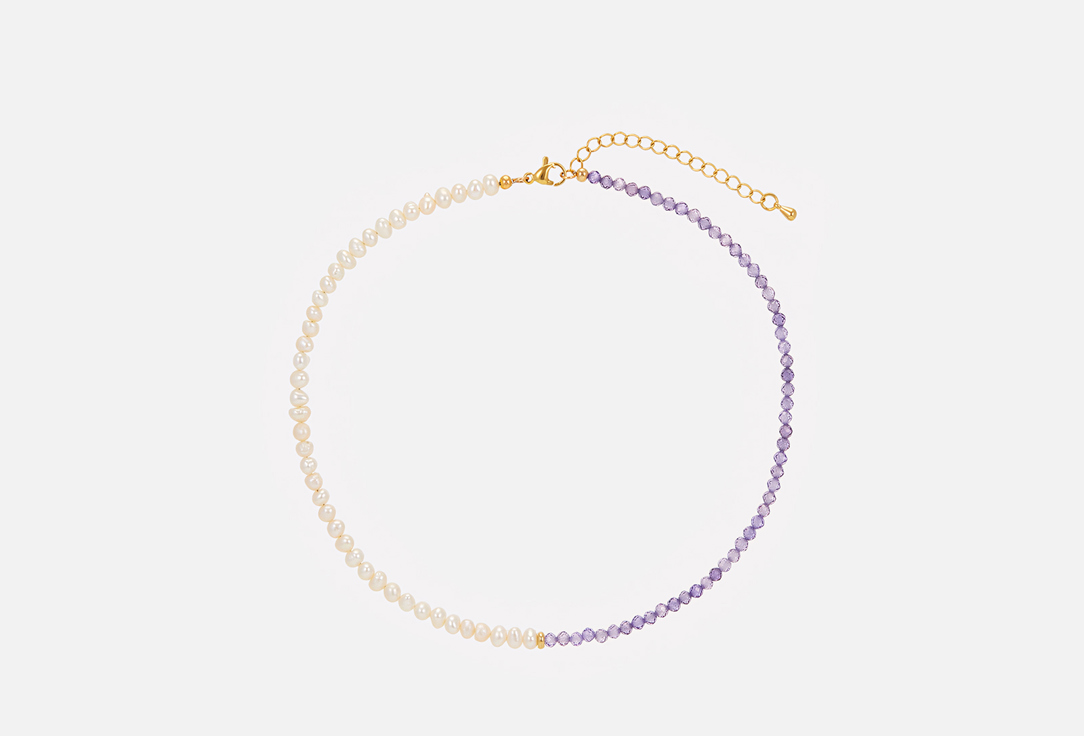 Изображение товара Чокер-КОЛЬЕ VIAMORE Half Pearl & Zircon lavender