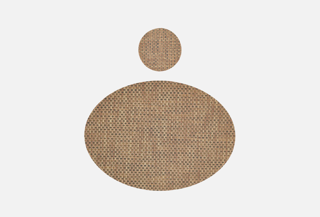 

Набор сервировочных салфеток CASY HOME, Коричневый, 46х33см, D15см 6 шт