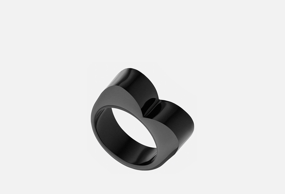 Изображение товара Стильное черное пластиковое кольцо Sweet Honey Jewelry Plastic love 18 мм