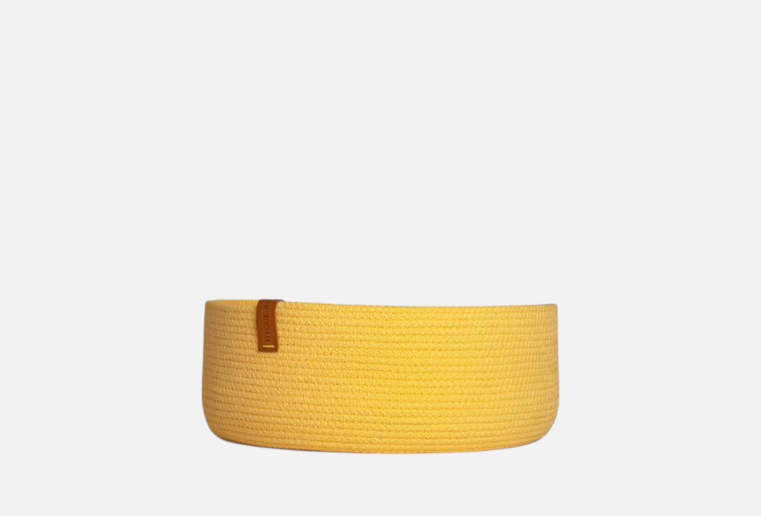 Изображение товара Корзинка для хранения круглая HYGGE.BASKET.DECOR Round, желтая, 23x23x10