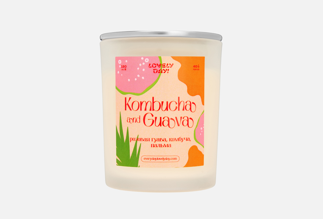 

Ароматическая свеча LOVELY DAY!, Kombucha & Guava 180 мл