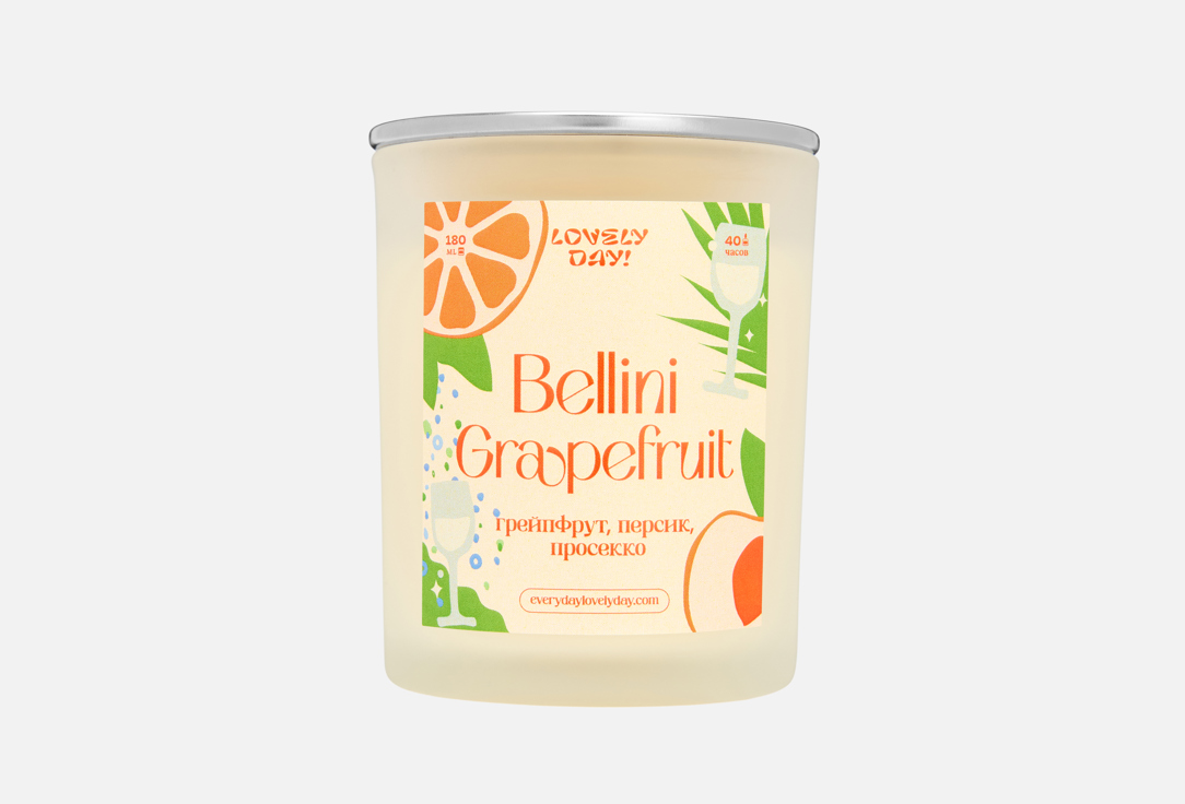 

Ароматическая свеча LOVELY DAY!, Bellini Grapefruit 180 мл
