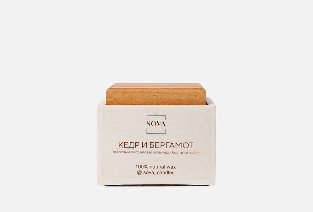 Изображение товара Ароматическая свеча SOVA Кедр и бергамот