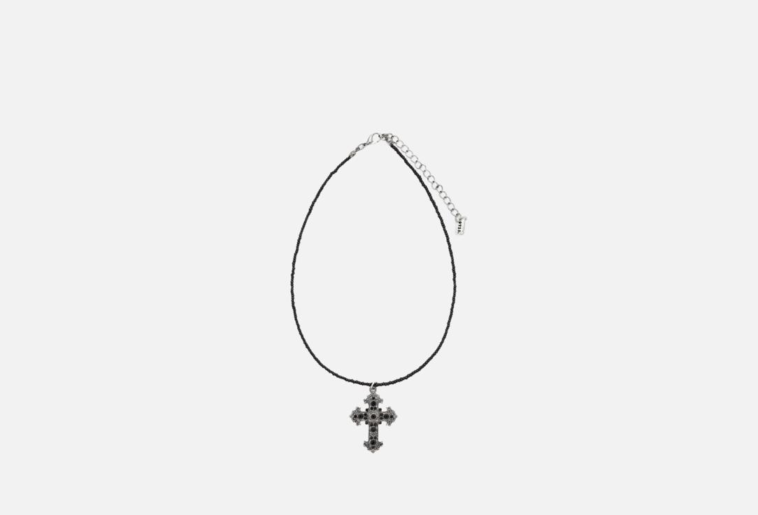 Изображение товара Колье PABUR CROSS BLK&SLV серебряный