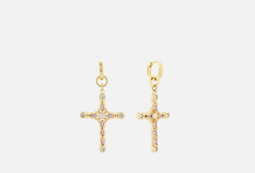 

Серьги FORAT BRAND, Pink style, gold color 2 шт