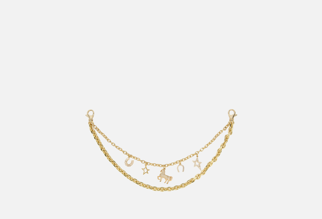 Изображение товара Подвес-цепь для сумки и одежды Lycky Horse 35 см золото ювелирный сплав