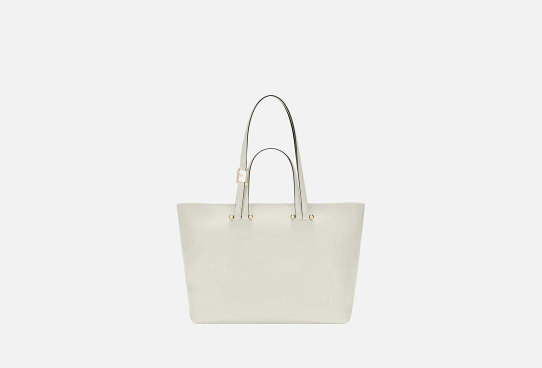 Сумка тоут кожаная FURLA DUETTO L TOTE PANNA+AVENA