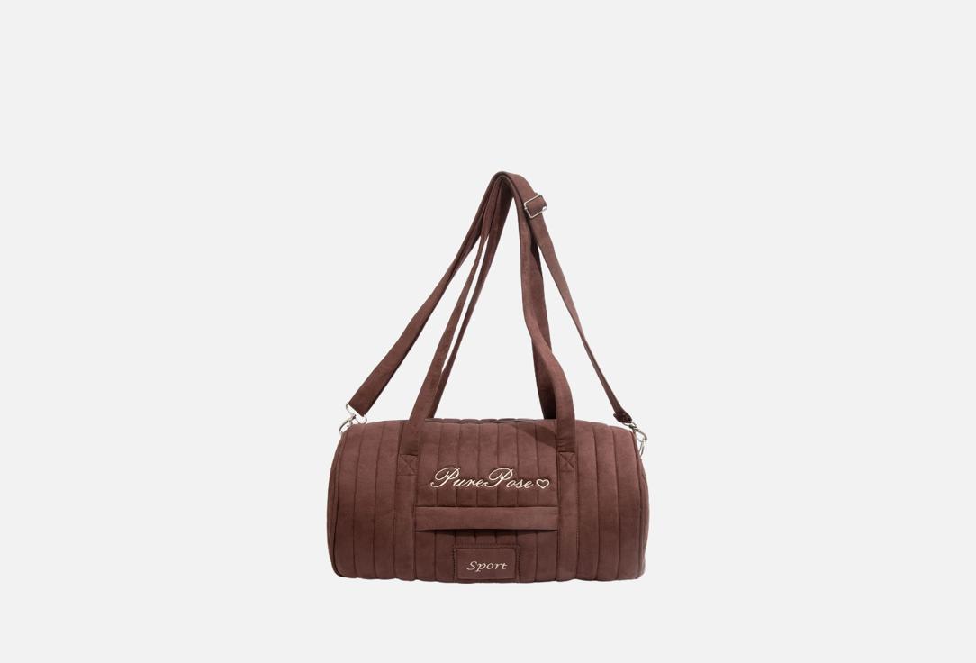 Изображение товара Спортивная сумка PurePose Brown из эко-замши и полиэстера 45x25x25 см