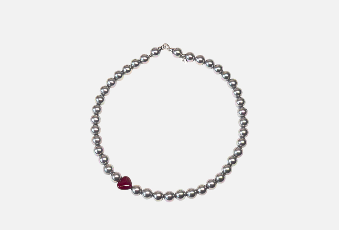 Изображение товара Колье Mary Rich Pearl Heart из искусственного жемчуга с красным сердцем для женщин