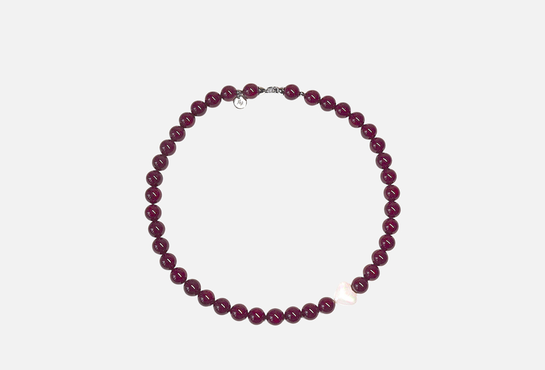 Изображение товара Длинное яркое колье Pearl Heart из искусственного жемчуга с сердцем 43см