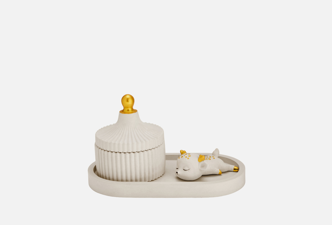 

Ароматическая свеча в гипсе ТОРИ, Бемби, соленая карамель 85 г