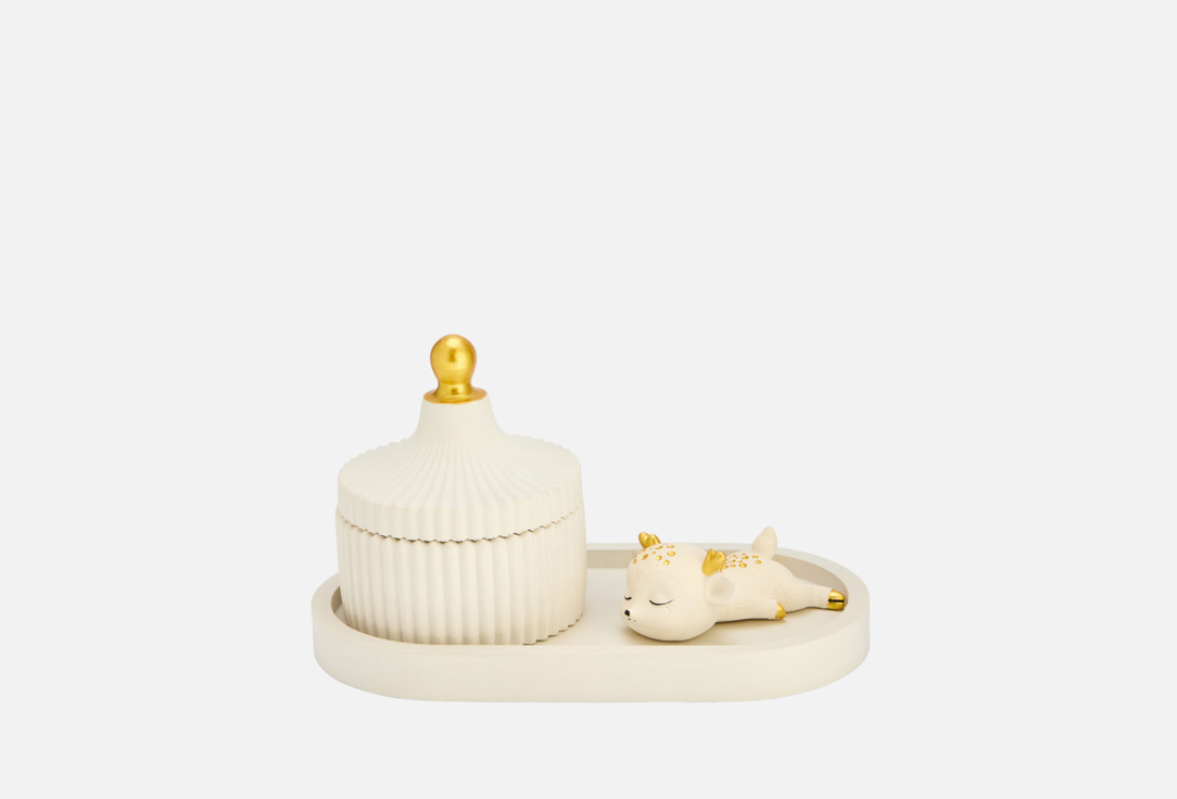 

Ароматическая свеча в гипсе ТОРИ, Бемби, марокканский кашемир 85 г