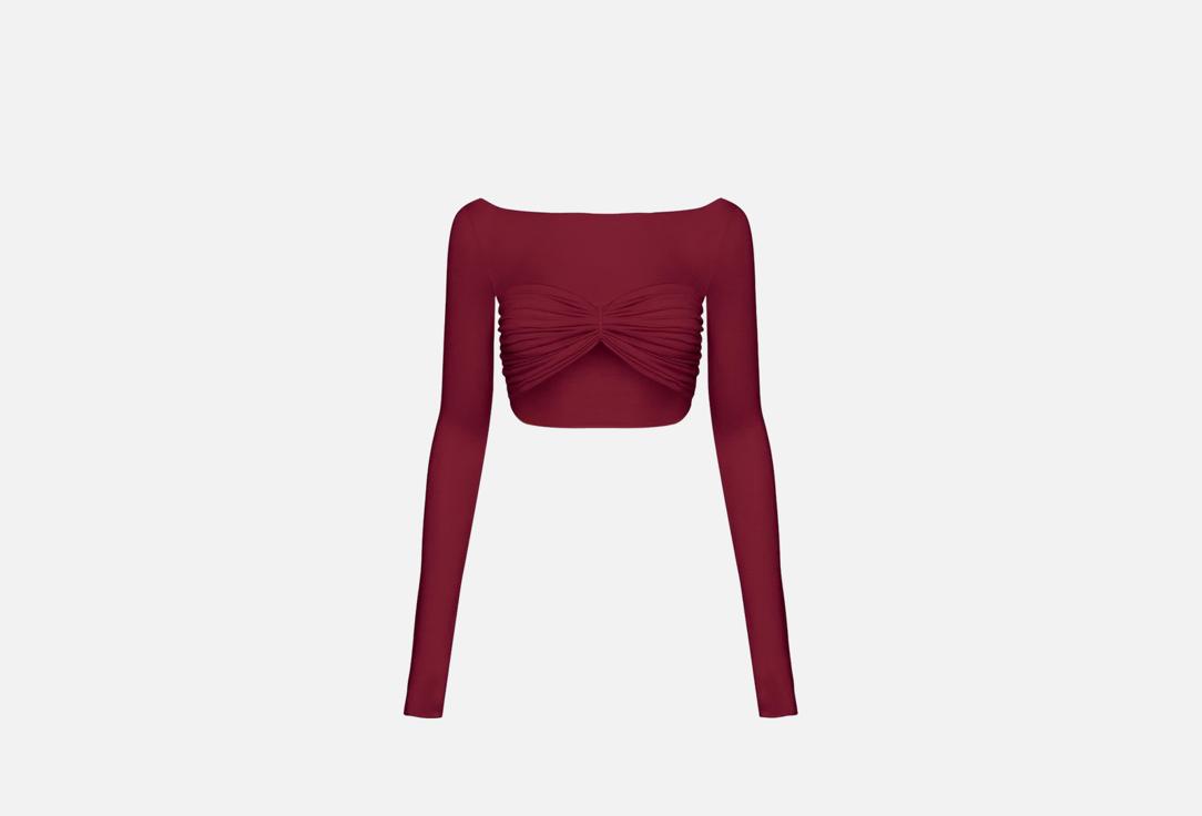 Изображение товара Кроп-топ Class Catch Florescence Burgundy для женщин с драпировкой из вискозы