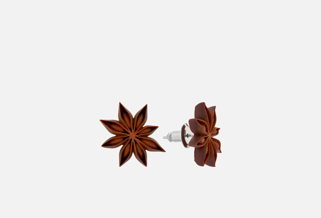 Изображение товара Серьги пусеты SPEKTOR_V бадьян из полимерной глины на гипоаллергенной основе