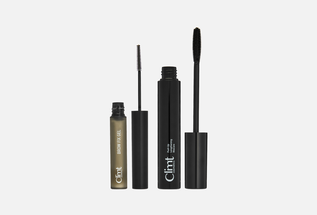 Изображение товара набор термотушь для ресниц и гель для бровей Climtcosmetics thermo cocoon jet black & brow fix gel