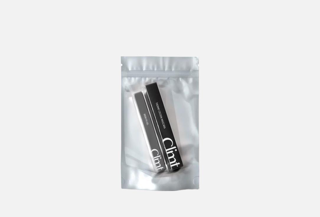 набор термотушь для ресниц и гель для бровей CLIMTCOSMETICS Thermo cocoon jet black & brow fix gel 2 шт