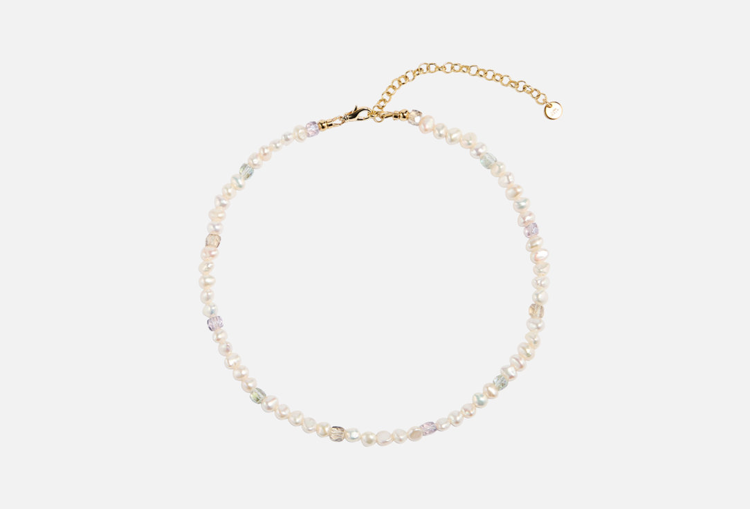 Изображение товара Колье GINADREAMS Сладкая вата из натуральных материалов с позолотой 35,5+8 см