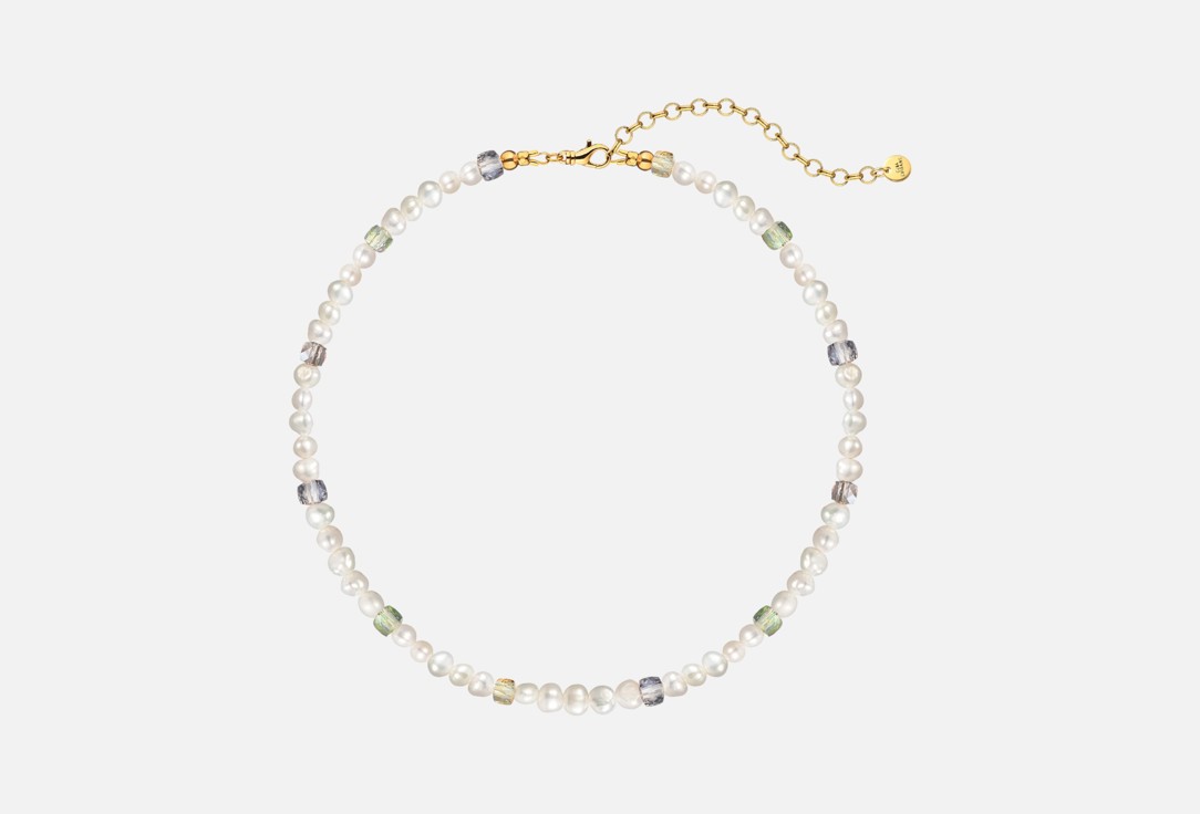 Изображение товара Колье GINADREAMS Сладкая вата из натуральных материалов с позолотой 35,5+8 см