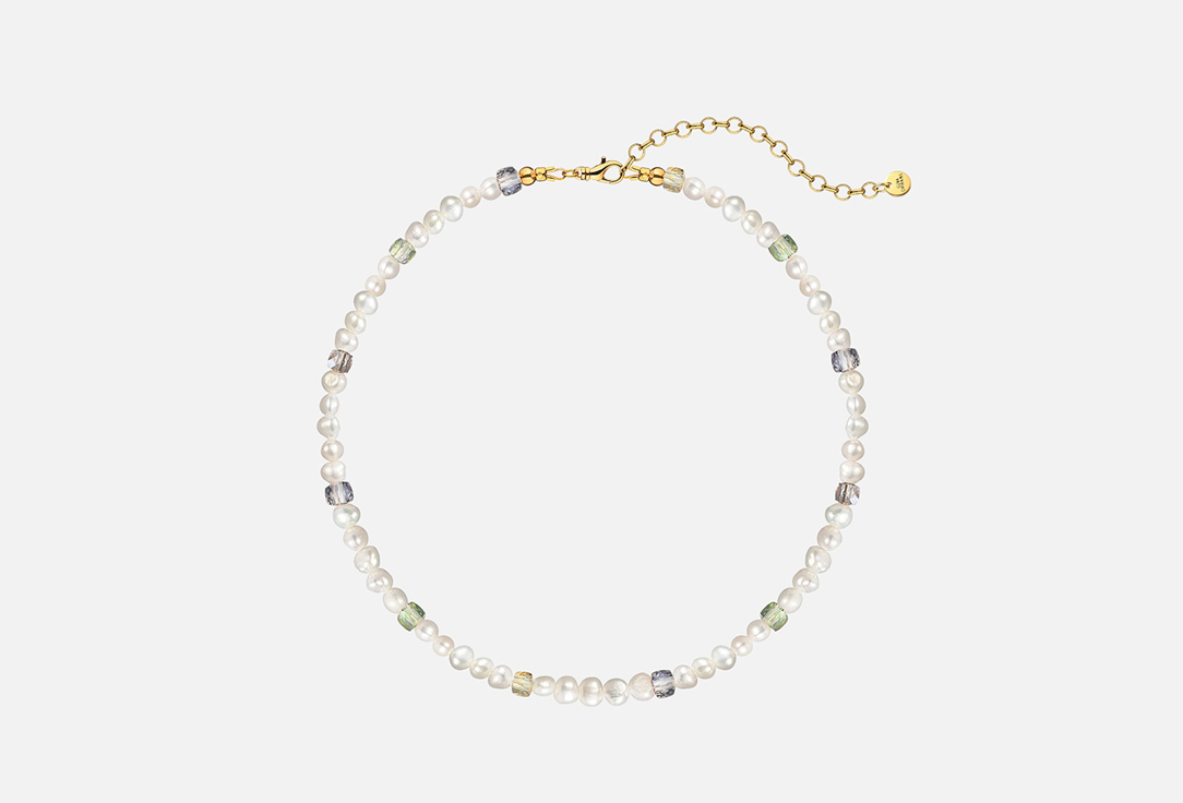 Изображение товара Колье GINADREAMS Сладкая вата из натуральных материалов с позолотой 35,5+8 см