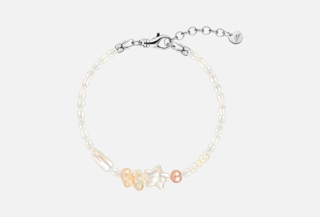 Изображение товара Элегантный женский браслет из натурального жемчуга с родиевым покрытием