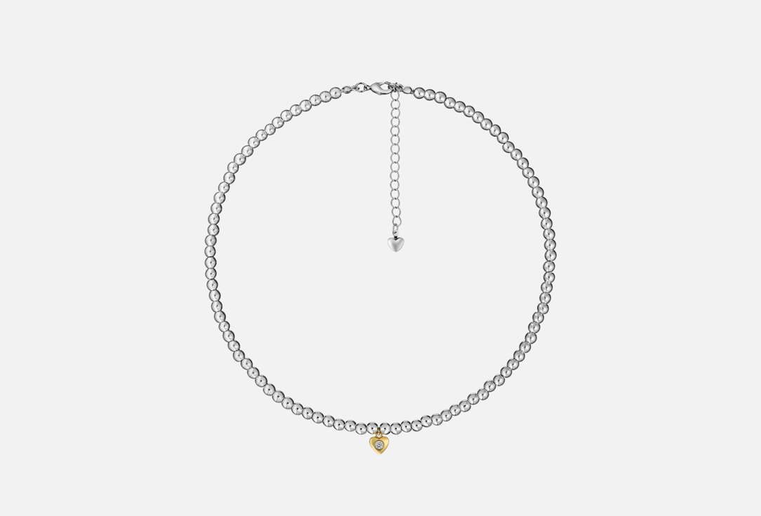 Изображение товара Элегантное ожерелье Lemart jewelry с сердечком и гематитом 35 см