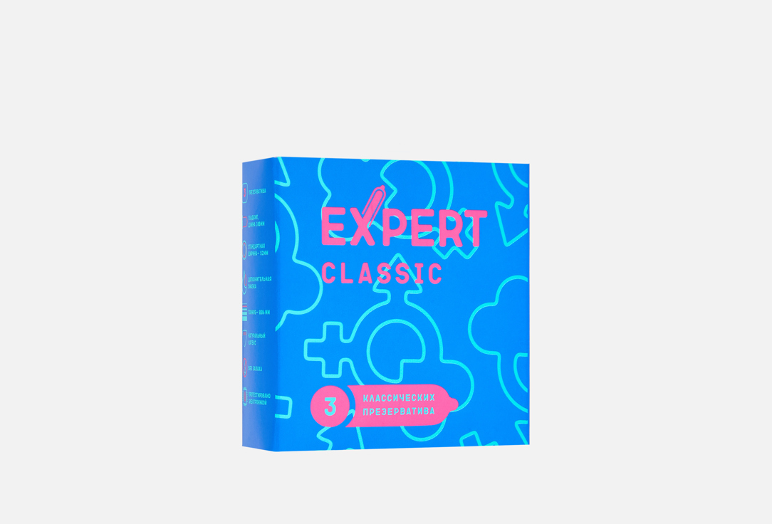 Изображение товара Презервативы Expert Classic гладкие 0,06 мм, 18 см, натуральный латекс
