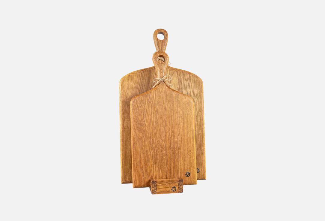 Изображение товара Набор разделочных досок Столярная мастерская КЕДР прямоугольные большая и маленькая на подставке