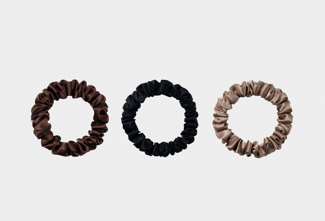 

Набор резинок для волос SILK UNIVERSE, Мини, classic, капучино, коричневая, черная 3 шт