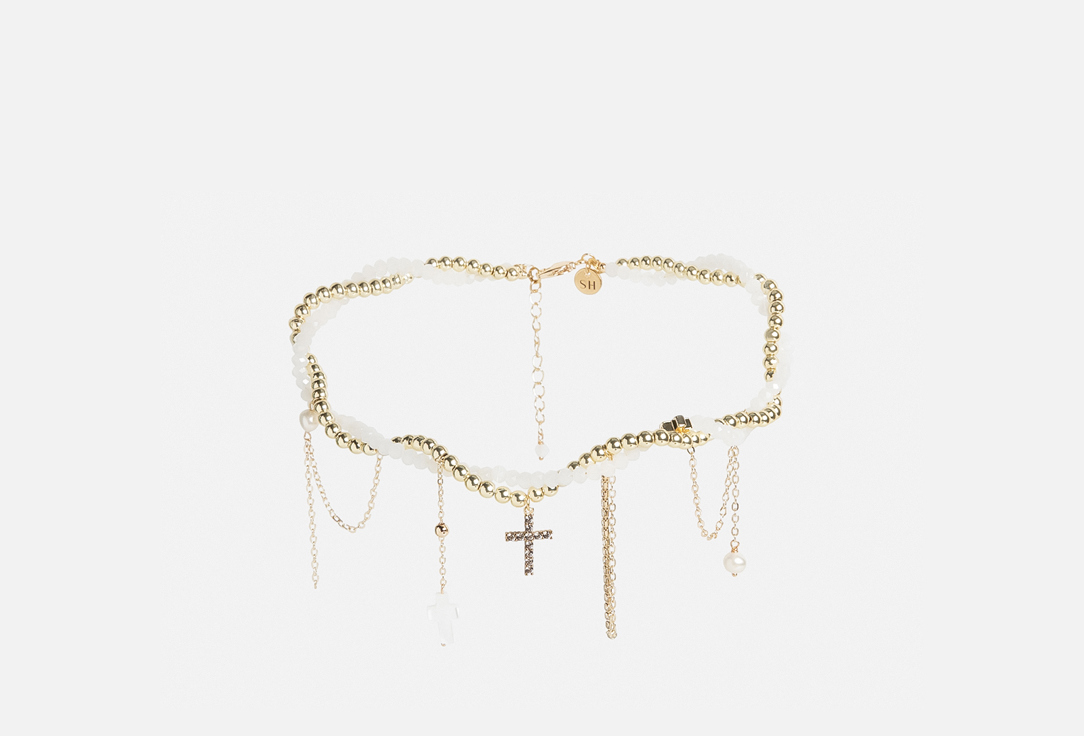 Изображение товара Колье Shallows DOUBLE WHITE GOLD для женщин с натуральным жемчугом и гематитом