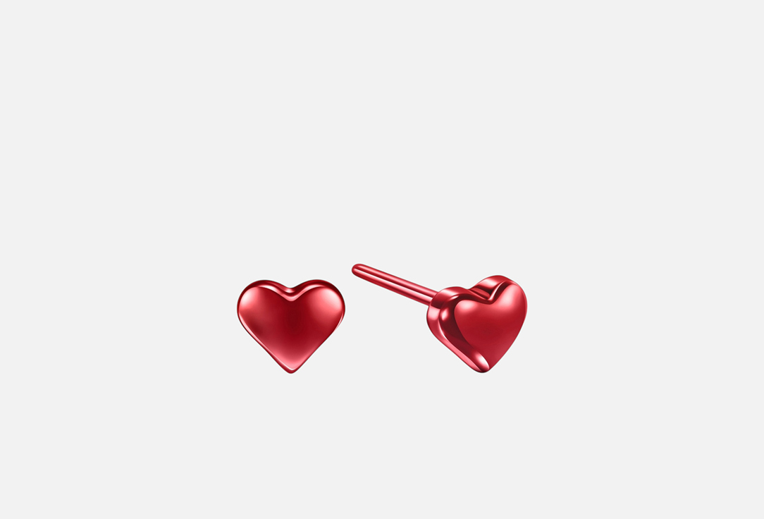 

Серьги-пусеты NOIMA, Красные сердечки 2 шт